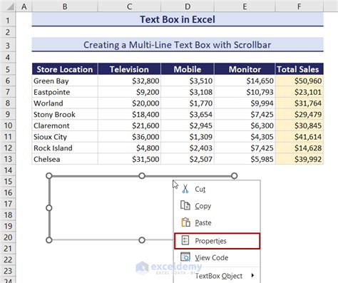 Text Box Data に対する画像結果