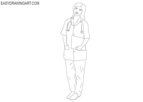 How to Draw a Nurse to Easy Drawing に対する画像結果