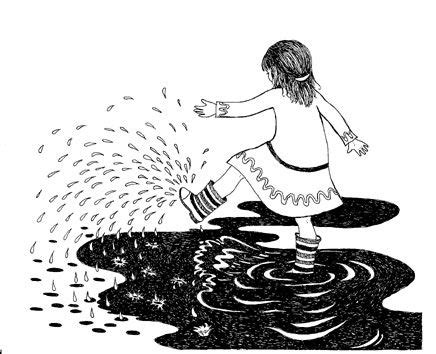 Toradh íomhá ar Puddle Drawing with Shadow