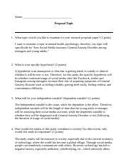 Image result for Example of a Topic Proposal