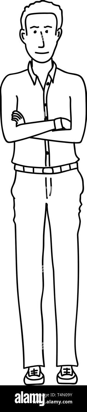 Contour Line Drawing Man Standing に対する画像結果