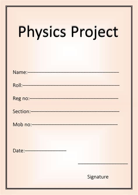 Image result for Project Front Page Text Box Template