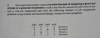 Afbeeldingsresultaten voor Job Assignment Problem Question in Graph