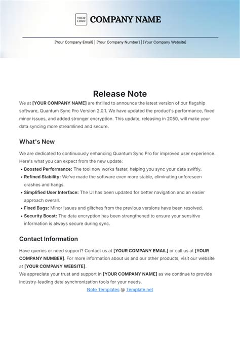 Toradh íomhá ar Release Notes Sample