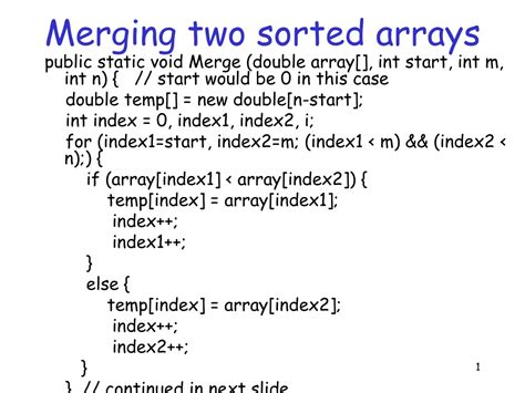 Image result for Merge Array in C without Sorting