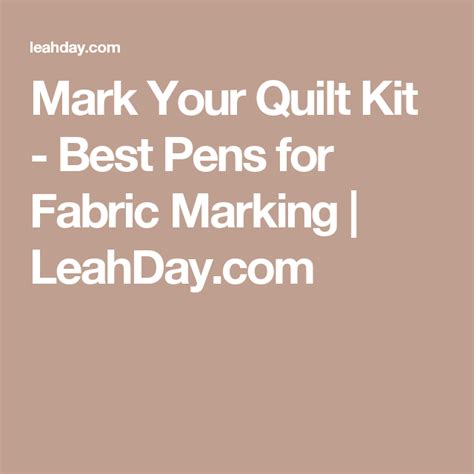 Image result for Best Pen for Quilt Labels