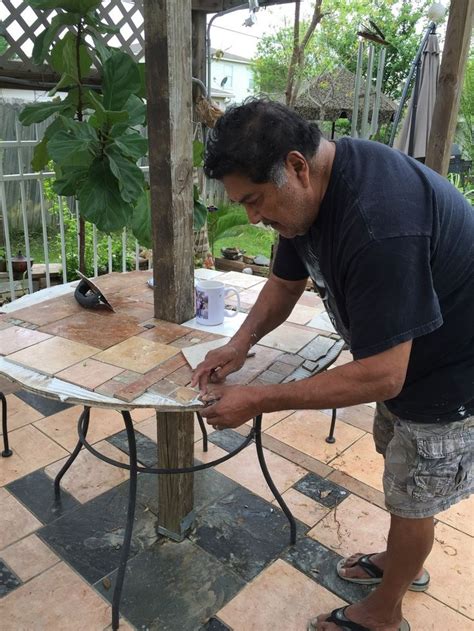 Image result for DIY Tile Patio Table