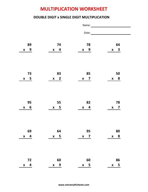Double by Single Digit Multiplication に対する画像結果