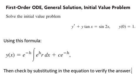 Image result for Ode Initial Value Problem