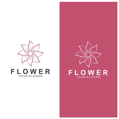 simple flower logo nature logo abstract design vector 42359918 Vector ...