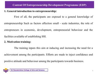 Image result for Enterpreneurial Development Program EDP Ai Images Objectives