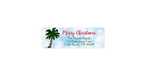 Toradh íomhá ar Palm Tree Return Address Labels