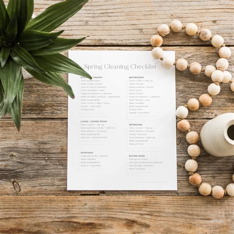 Toradh íomhá ar Spring Cleaning Checklist