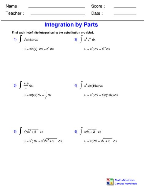 Afbeeldingsresultaten voor Natural Log Integration Worksheet