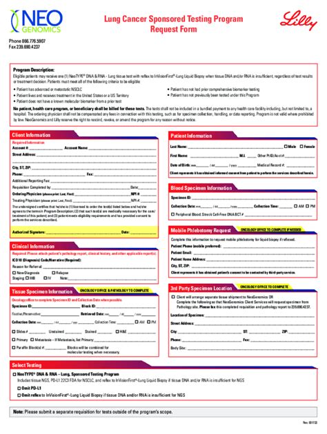 Image result for NeoGenomics Lab Requisition Form