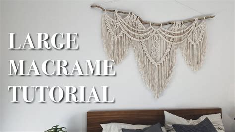 Large Boho Macrame Wall Hanging Tutorial に対する画像結果