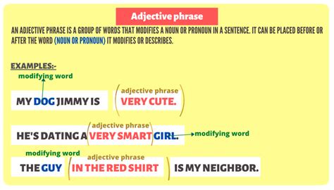 Image result for Adjective Phrase Examples Sentences