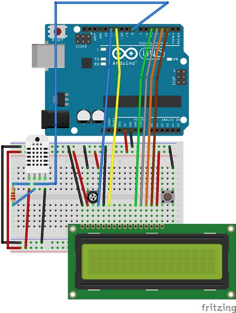 Image result for Arduino Temp and Humidity Sensor with LCD