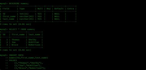 Toradh íomhá ar MySQL Insert Multiple Rows