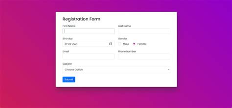 Image result for Form Using Bootstrap 5