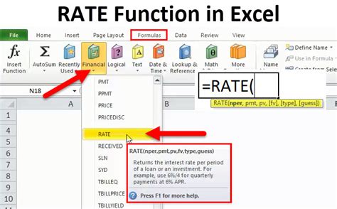 Image result for Rate Formula Excel Manual