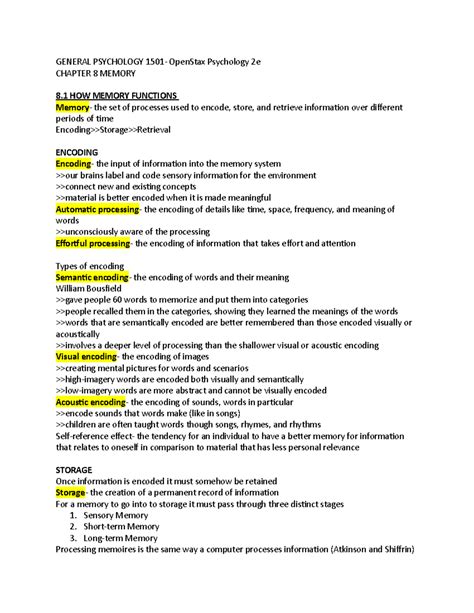 Encoding Exam Questions Psychology に対する画像結果