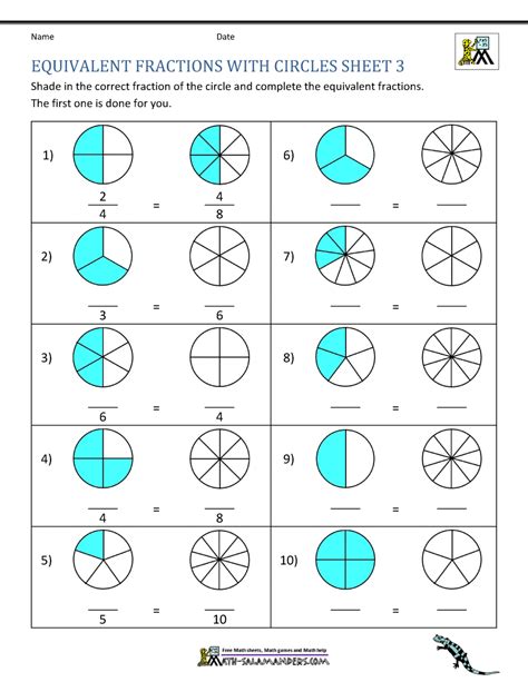 Afbeeldingsresultaten voor 3rd Grade Math Worksheets Fractions