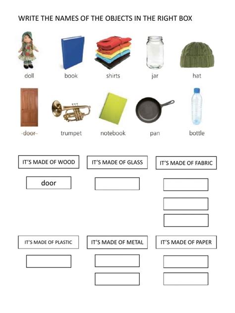 Image result for Classifying Items Worksheet