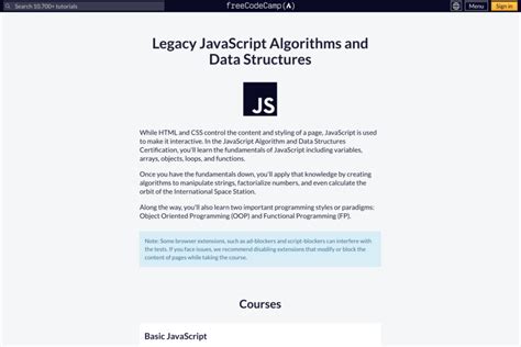 Toradh íomhá ar Legacy JavaScript Algorithms and Data Structures