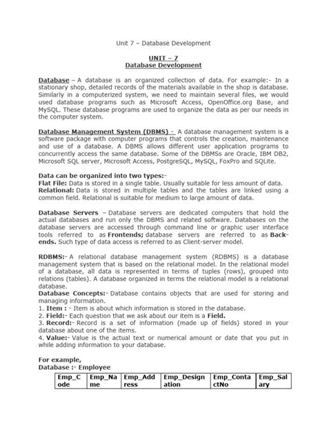 Image result for Basic Database Table Content