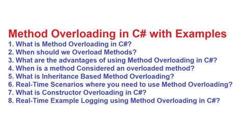 Method Overloading in C# Full Example に対する画像結果