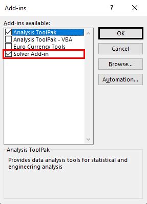 Image result for VBA Solver Function