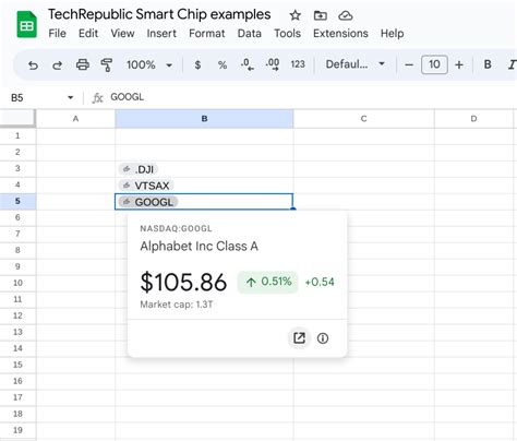 Smart Chip On Google Sheets に対する画像結果