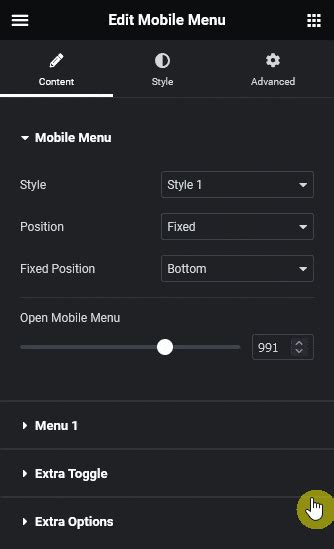 Image result for Bottom Menu Mobile Icon