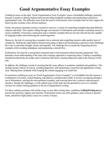 Good Argumentative Essay Examples に対する画像結果