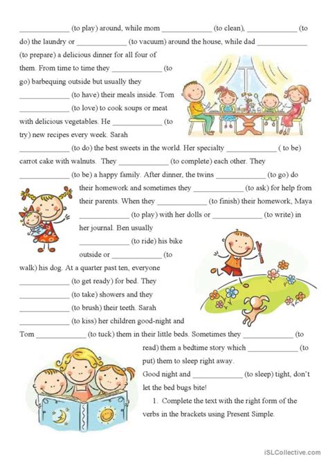 Image result for Reading Comprehension Worksheets Present Simple