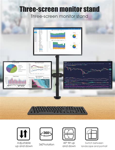 Toradh íomhá ar Three Monitor Stand