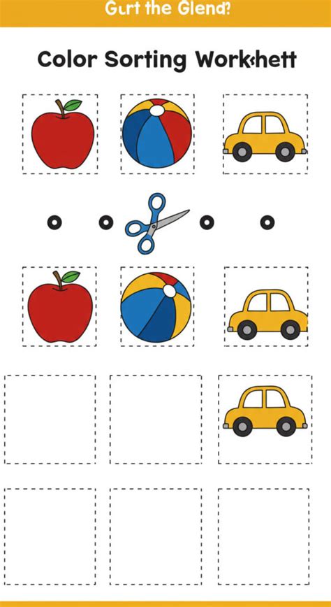 Image result for Pre-K Color Sorting Worksheets