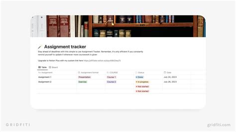 Afbeeldingsresultaten voor Notion Assignment Tracker Timeline