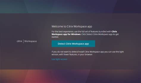 Toradh íomhá ar Citrix Workspace Welcome Screen