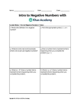 Image result for Intro to Negative Numbers Worksheet