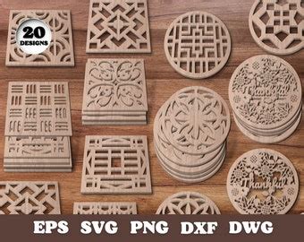 Image result for Glowforge Patterns Free for Coasters