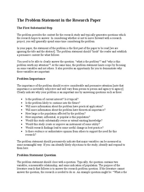 Image result for Research Proposal Problem Statement