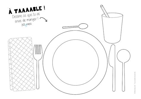 Image result for Set De Table a Colorier