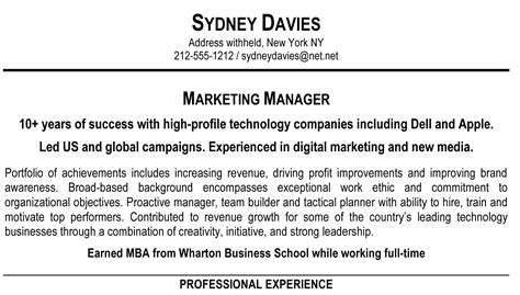 Image result for Good Introduction Examples for Resume