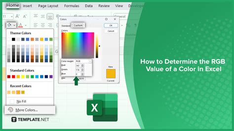 Image result for Excel Color Values
