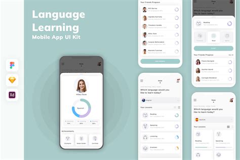 Image result for Language Learning Information UI