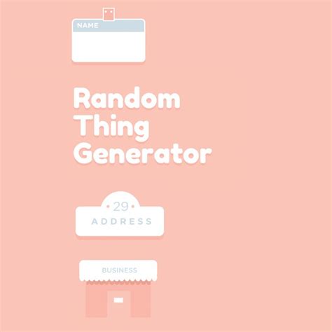 Random Thing Generator に対する画像結果