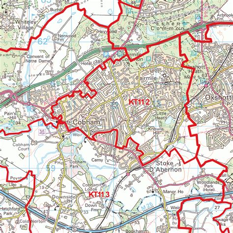 Image result for KT Postcode Map