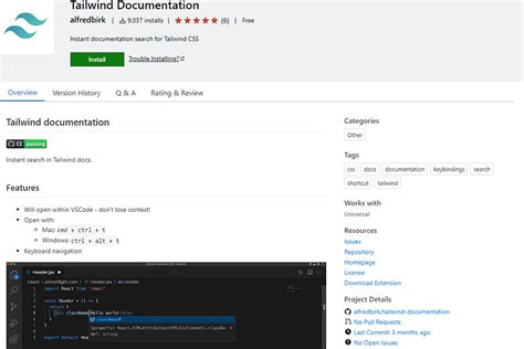 Image result for Tailwind CSS Extension Vscode